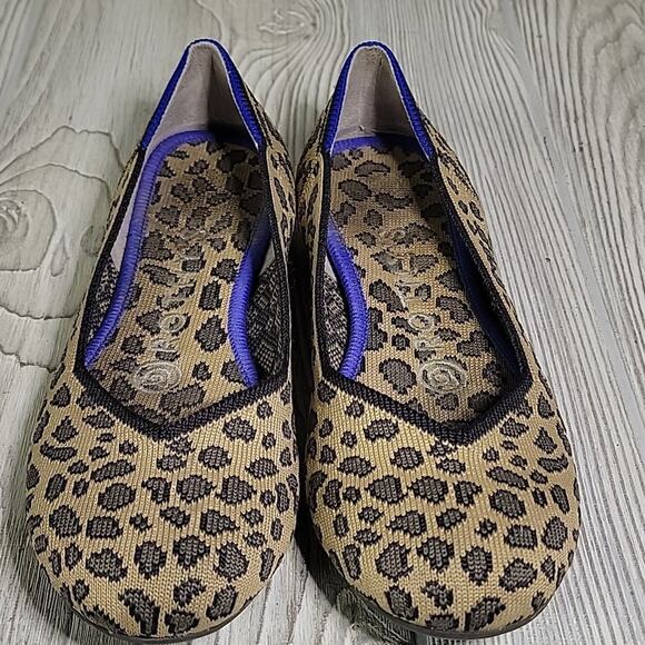 Rothy's Knit Leopard Print Flats Womens Size 5 - Picture 3 of 13